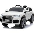 Audi Q5 officielle 12v Blanc - Voiture électrique pour enfant avec batterie 12v et télécommande-0