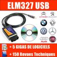 Câble Interface ELM 327 OBD2 II USB V1.5 Diagnostique Auto Multimarques AUTOCOM DELPHI VAG COM VCDS-0