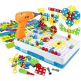 Jeu de construction Mosaique Enfant Puzzle 3D Montessori Educatif - Cdboost - 193PCS - Multicolore-0