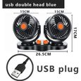 Radiateur de chauffage,Mini ventilateur de refroidissement Usb pour voiture, climatiseur Portable, - Type Double head USB -A-0