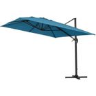 HABITAT ET JARDIN Parasol déporté "Sun 4" - 3 x 4 m - Bleu