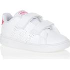 ADIDAS ORIGINALS Baskets enfant ADIDAS ADVANTAGE I - Blanc/Rose - Fermeture scratchs