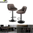 Willonin® Ensemble de 2 Chaise de cuisine, Tabouret de bar en tissu Marron pour restaurant salle à mange