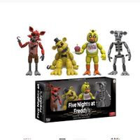 lot 4 personnages boite B Five Nights At Freddy 'S  :  Chica , Foxy,  Golden Freddy , Animatronic Skeleton