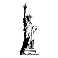 Stickers statue de la liberté Ref: T-MK587 Noir 57x156 cm
