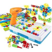Jeu de construction Mosaique Enfant Puzzle 3D Montessori Educatif - Cdboost - 193PCS - Multicolore