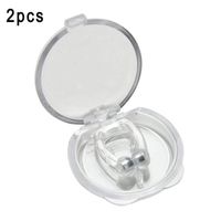 Clip nasal magnétique en gel de silice, dispositif anti-ronflement, protection contre l'apnée du sommeil, 2 pièces