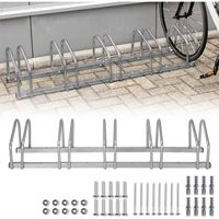 YUENFONG Râtelier Vélo au Sol et Mural, Support de vélo au sol pour 5 Vélos en Acier 130 x 32 x 26 cm