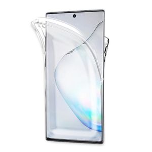 FILM PROTECT. TÉLÉPHONE Coque silicone gel fine 360 integrale (avant et arriere) pour Samsung Galaxy Note 10 Plus 6.8