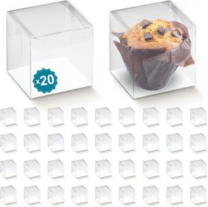 Lot De 6 Boîtes à Gâteau Transparentes Hautes - 25,4 X 30,5 Cm Avec Plateaux, Pour Anniversaire & Cadeaux