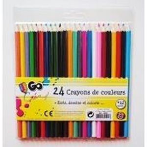 TTS Smile Lot de 24 crayons ronds en bois Noir 