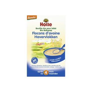 CÉRÉALES BÉBÉ Holle Bouillie Flocons d'Avoine Bio +4m 250g