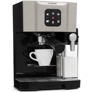 Machine à café expresso et cappuccino automatique Orbegozo 1050 W. Permet  d'utiliser à la fois du café moulu et des dosettes.