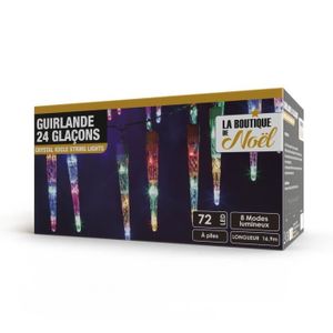 GUIRLANDE DE NOËL Guirlande glaçon stalactite  multicolore