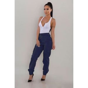 Pantalon cargo bleu femme Cdiscount