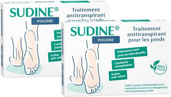 SORIFA Sudine Puder Gegen Fußschweiß – 6 Doppelbeutel, 100% Natürlich, Ohne Aluminium