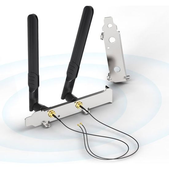 Antenna WIFI 2.4G/5Ghz con connettore maschio RP SMA RF IPX / u.fl RP-SMA cavo femmina a spirale per scheda Wireless Mini PCI-E 7260  7