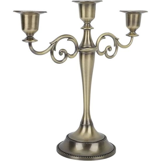 Bougeoir Centre De Table – Branche Métal Argenté – 55 Cm, 5 Places