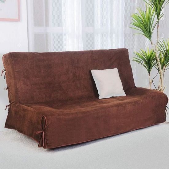 Housse Assise de Canapé Jacquard Marron Clair
