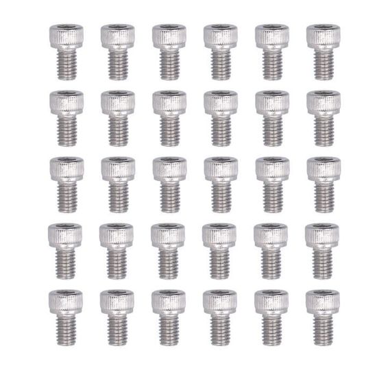 Lot De 5 Boulons Fixation Poteau - Acier Inox Tête Hexagonale M6 X 70mm - Marque Uxcell