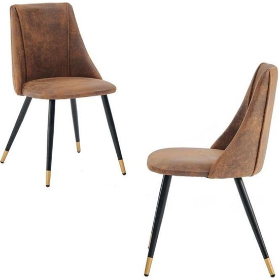 Chaise Métal Polyuréthane Marron ARunThLana Lot De 4 Chaises Pliantes Design - Polyuréthane Et Métal, 45x46x82cm Lot Chaises Pliantes Polyuréthane Métal