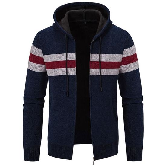 Gilet D'hiver Homme Chaps - Veste Bleu Marine Polyester - Taille XL, Très Bon état