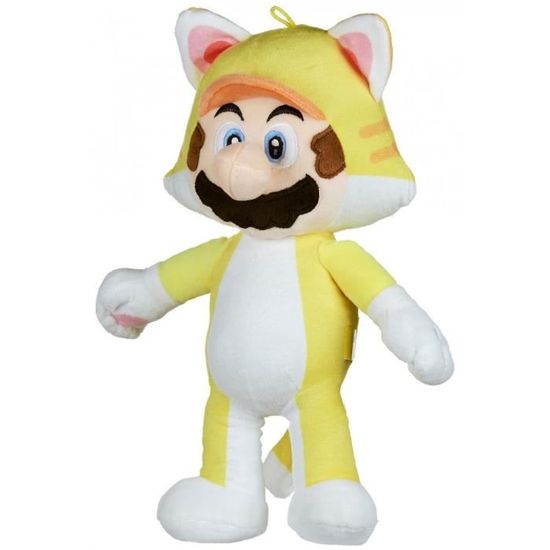Peluche Mario Bros Deguisement Chat 35 Cm Plombier Peluche Licence Super Mario Enfant Nintendo Achat Vente Peluche Cdiscount