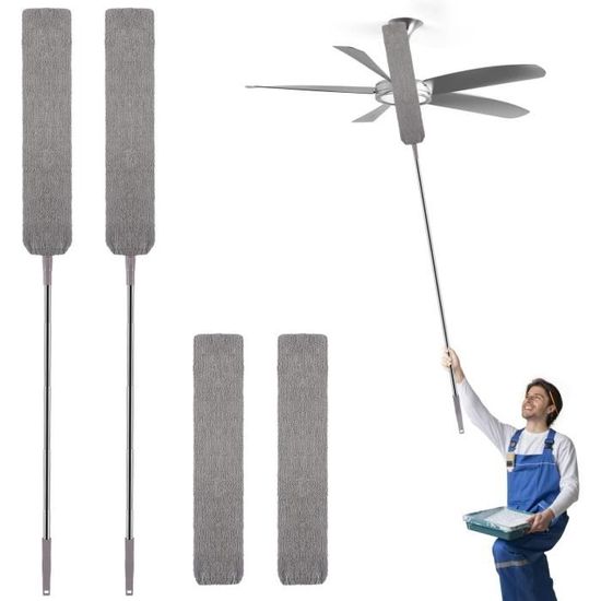 Plumeau Télescopique Rose - Brosse à Poussière Longue Pour Voiture Et Maison | Nettoyage Intérieur Extérieur