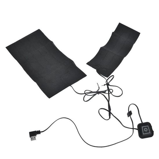 Lot 4 Coussin Chauffant USB Fibre Carbone 5V – Chaleur Portable Pour Dos, Cou, Épaules, Lombaire & Plus