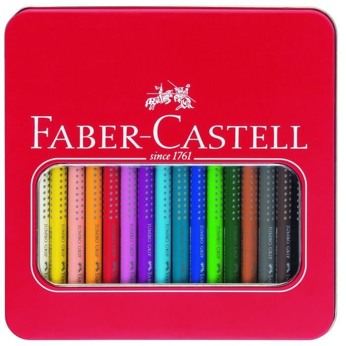 Crayons De Couleur Aquarellables Faber-Castell - Lot De 3, Mine 3 Mm, Corps Triangulaire Grip Doux - Ton Chair Clair