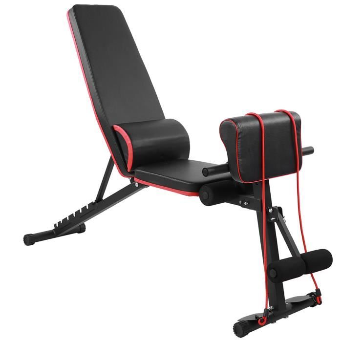 fudanybuy♪-Banc de Musculation Réglable Banc de Musculation Banc Abdominal à Poids LVL Banc d'haltères de Fitness