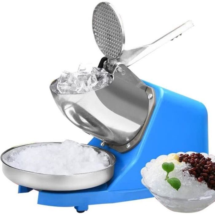 Broyeur à glace / Machine à glace pilée Acier inoxydabl Commercial 300W Ice Maker, BROYEUR A GLACE électrique (Bleu)