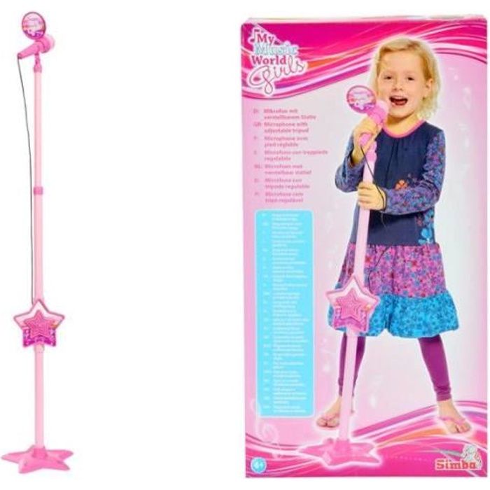 Simba Toys 106830691 My Music World Girls - Microphone sur pied