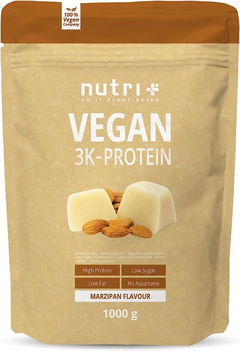 NUTRI-PLUS SHAPE & SHAKE 3K PROTEIN - Poudre de protéines végétaliennes - PÂTE D'AMANDE - PROTEINES - 1000g