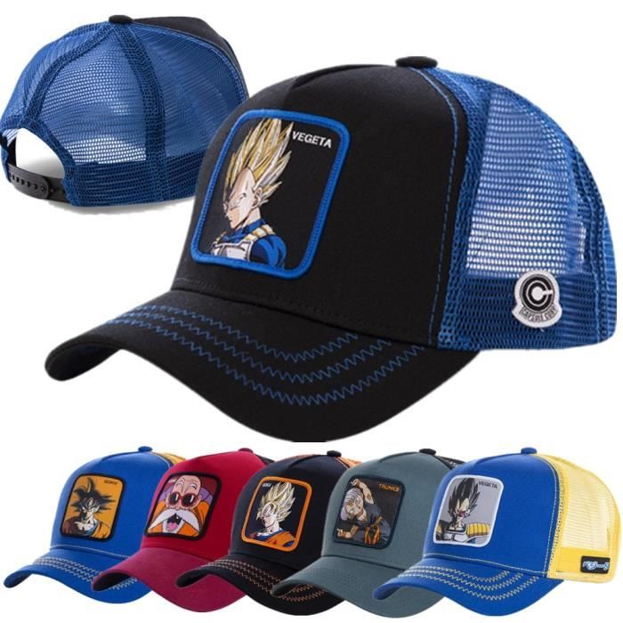 Marque Dragon Ball Z casquettes hommes casquettes femmes multicolore classique chapeau de camionne White GOTEN 54cm-62cm -WGHY6402