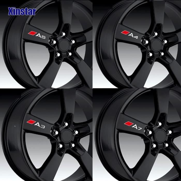 4 pièces De Jante De Voiture Autocollant Pour Audi Sline Quattro A3 A4 A5 A6 A7 A8 TT Q3 Q5 Q7 A1 B5 B6 B7 B8 B9 8P 8V 8 LX1226