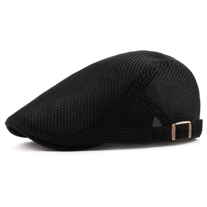 Hommes Casquette plate Duckbill Beret Ivy Gatsby Buveur Conducteur Cabbie Casquette Chapeau De Chasse Noir Fe82096