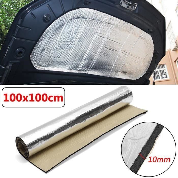 1x 10mm Tapis d'insonorisation Isolation Acoustique de Fibre de Verre Pr Voiture Van 100*100cm Aw44688