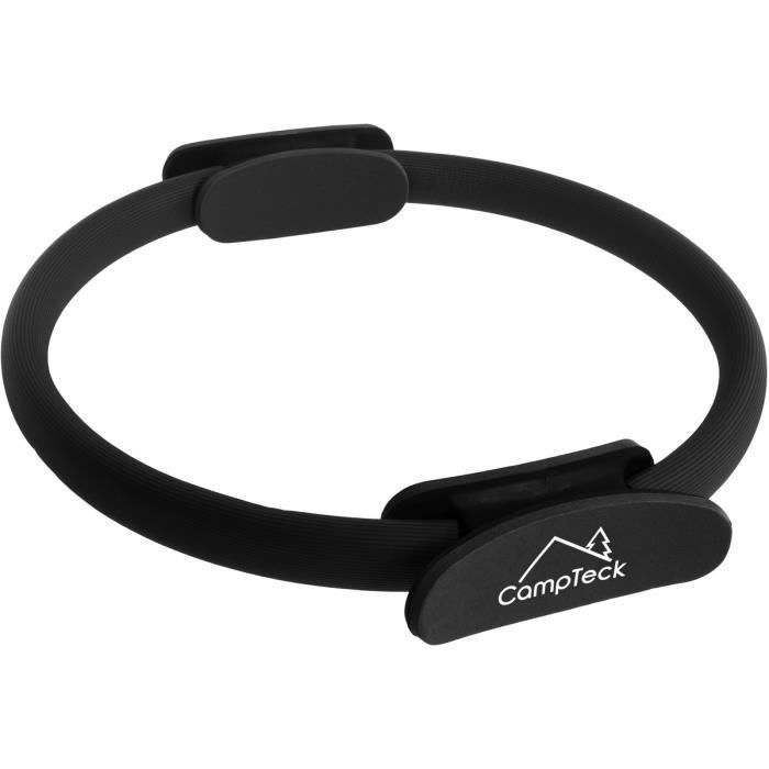 CampTeck U6932 - Pilates Ring à Double Poignée Anneau Pilates de Résistance Bande pour Exercice Fitness Yoga Gym 37cm - Noir