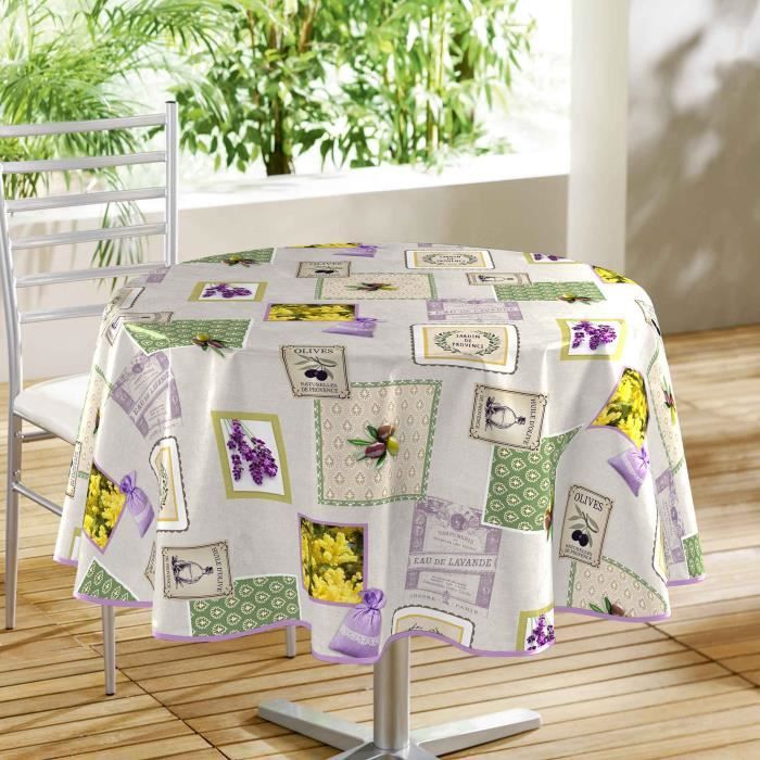CDaffaires nappe ronde (0) 160 cm pvc Toile cirée Provence