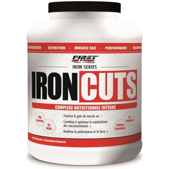 Iron Cuts 2200g FRAMBOISE First Iron System Proteine Whey Isolate WPC Carnitine BCAA Creatine