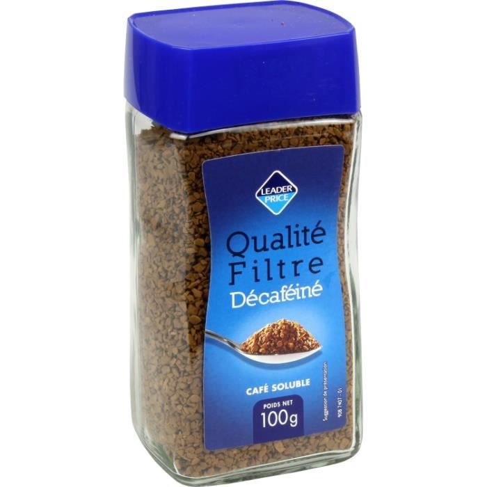 Café décaféiné qualité filtre 100g Leader Price