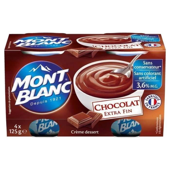 Mont Blanc Crème Dessert Chocolat (lot de 3),MONT BLANC,
