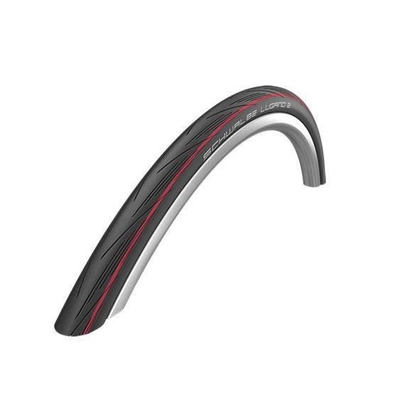 Pneu vélo - ROUTE - SCHWALBE - LUGANO II HS471 ACTIVE LINE - 700x25C (25-622) - Noir rouge - TUBETYPE