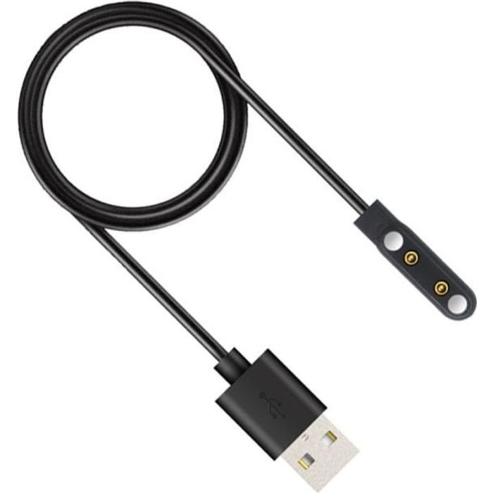 Câble Chargeur Montre USB magnétique Intelligent charge rapide pour IMILAB KW66-Noir