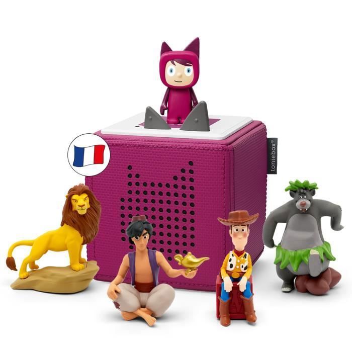 tonies® - Coffret Toniebox Mes Premiers Héros Disney - Cassis - Conteuse d'histoires