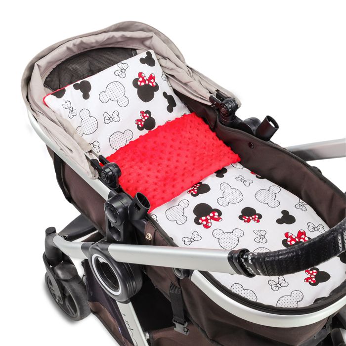 Couverture bébé doudou bébé 75x60 cm - doudou avec coussin 30x35 cm minky bébé nouveau né doudou confort poussette Souris