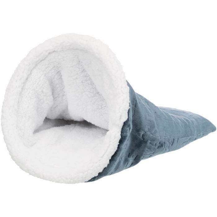 TRIXIE Sac douillet Paul - ø 40 × 60 cm - Bleu et blanc - Pour chat