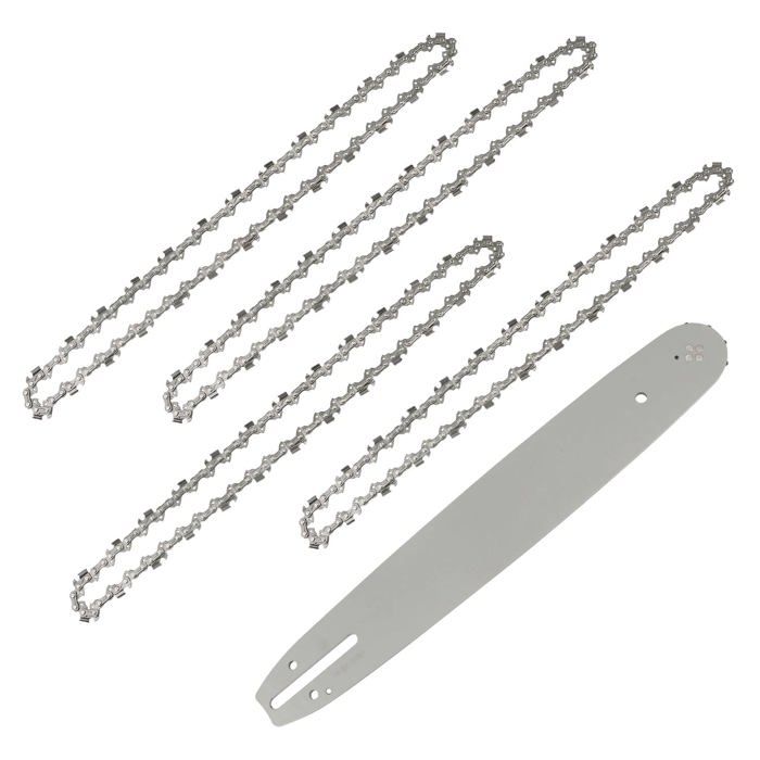 Longueur de Guide-chaîne 35 cm avec 4 Chaînes de Tronçonneuses 52 Maillons / Entraineurs Pas de 3/8 Jauge 005 (13 mm)