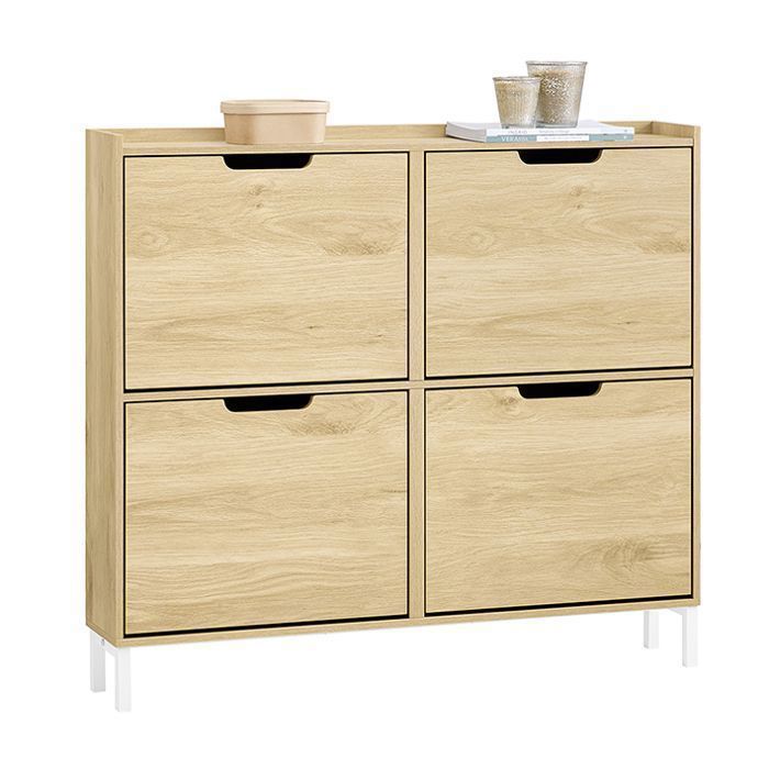 Sobuy meuble chaussure, rangement chaussure, meuble d'entrée, meuble de rangement à chaussures armoire, commode à chaussures avec 4 abattants, coffre rangement, l105xp24xh83 cm, blanc, fsr79-w Sobuy meuble chaussure, rangement chaussure, meuble d'entrée, meuble de rangement à chaussures armoire, commode à chaussures avec 4 abattants, coffre rangement, l105xp24xh83 cm, blanc, fsr79-w